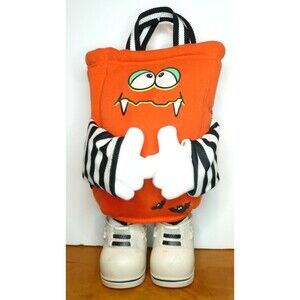 Booffles Halloween Boo Bag Plush Orange Tote Toy Jack-o-lantern VTG 80s Decor